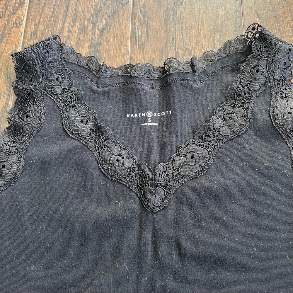 Karen Scott lace tank - Picture 2 of 7